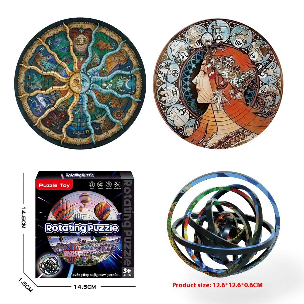 Rotating MindTwist 3D Puzzle – Dual-Sided Decompression Toy