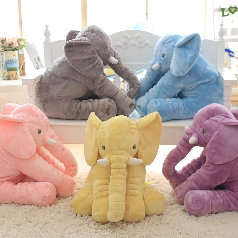 2-in-1 Elephant Plush Pillow – Cuddle Toy & Baby Sleep Support