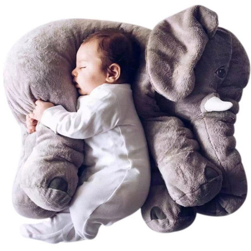 2-in-1 Elephant Plush Pillow – Cuddle Toy & Baby Sleep Support