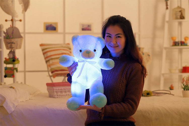 Viral LED Glowing Teddy Bear Plush – Colorful Light Up Stuffed Animal & Gift Pillow