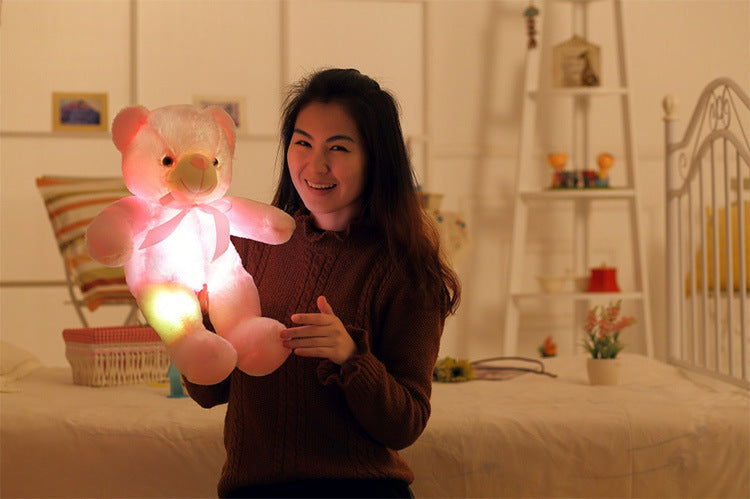 Viral LED Glowing Teddy Bear Plush – Colorful Light Up Stuffed Animal & Gift Pillow