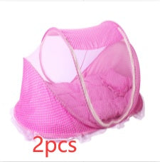 Portable Baby Bed with Mosquito Net – Foldable Travel Crib Tent with Mattress and Pillow