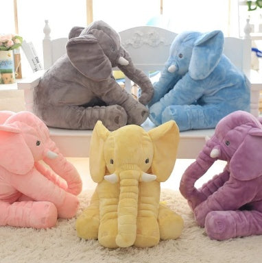 2-in-1 Elephant Plush Pillow – Cuddle Toy & Baby Sleep Support