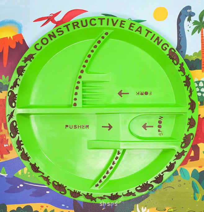 Dinneractive Kids Dinner Set – Excavator Spoon, Fork & Plate Combo