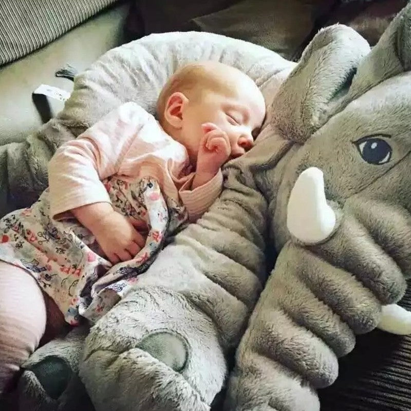 2-in-1 Elephant Plush Pillow – Cuddle Toy & Baby Sleep Support