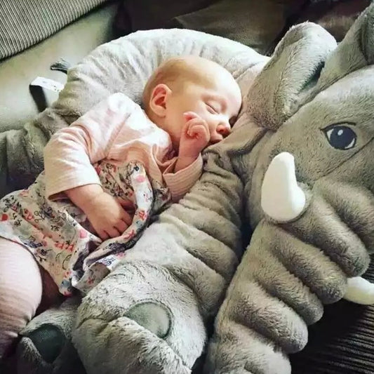2-in-1 Elephant Plush Pillow – Cuddle Toy & Baby Sleep Support