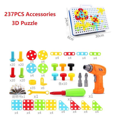 Kids Drill & Build Puzzle Toy Set – Creative STEM Construction Kit