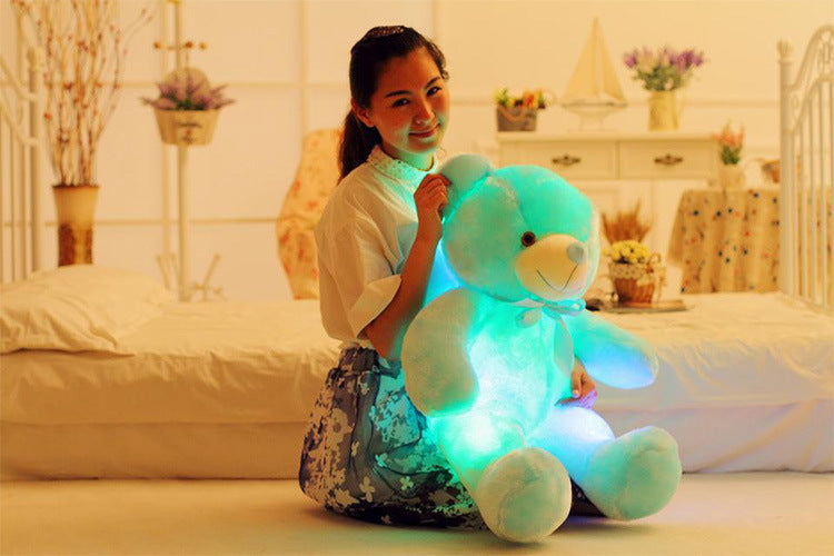 Viral LED Glowing Teddy Bear Plush – Colorful Light Up Stuffed Animal & Gift Pillow