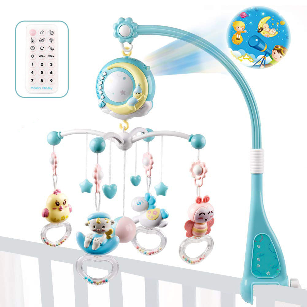 Remote-Control Baby Crib Mobile with Music, Lights and Projection