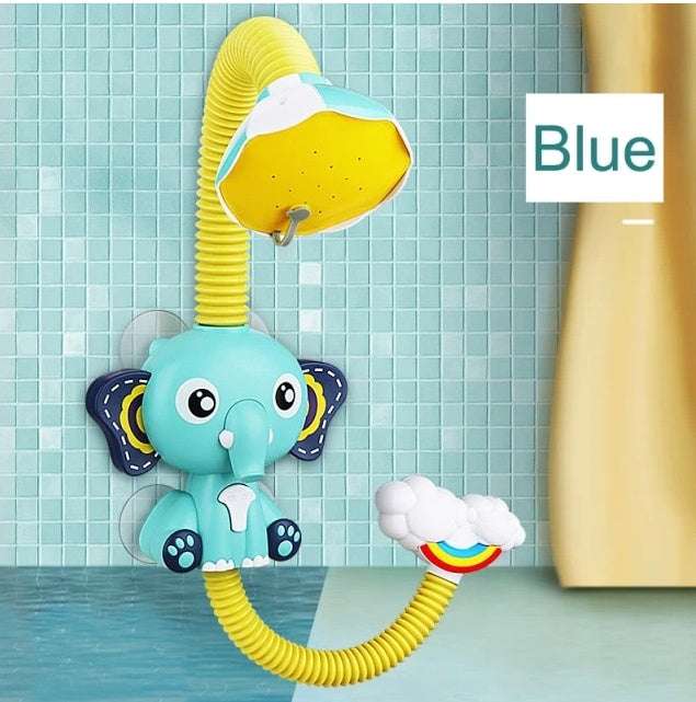 Elephant Baby Bath Toy – Electric Water Spray Nozzle with Flexible Hose (Automatic Water Outlet)