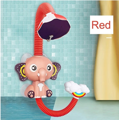 Elephant Baby Bath Toy – Electric Water Spray Nozzle with Flexible Hose (Automatic Water Outlet)
