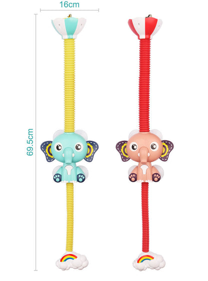 Elephant Baby Bath Toy – Electric Water Spray Nozzle with Flexible Hose (Automatic Water Outlet)