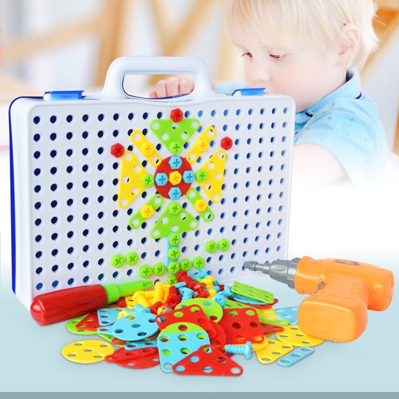 Kids Drill & Build Puzzle Toy Set – Creative STEM Construction Kit