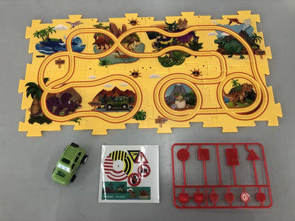 DIY Electric Railroad Puzzle Set – City Scene Construction Toy