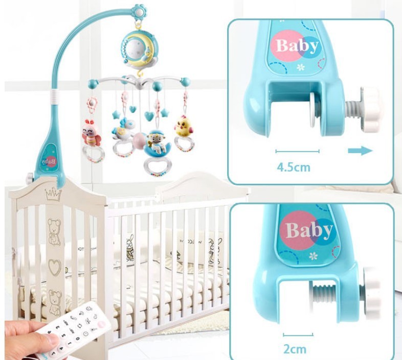 Remote-Control Baby Crib Mobile with Music, Lights and Projection