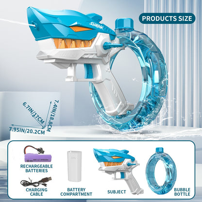 Shark Electric Water Gun – Fully Automatic High-Capacity Water Blaster for Kids