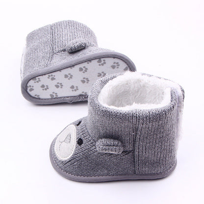 Cozy Bear Knit Baby Shoes Autumn Winter - Toddler
