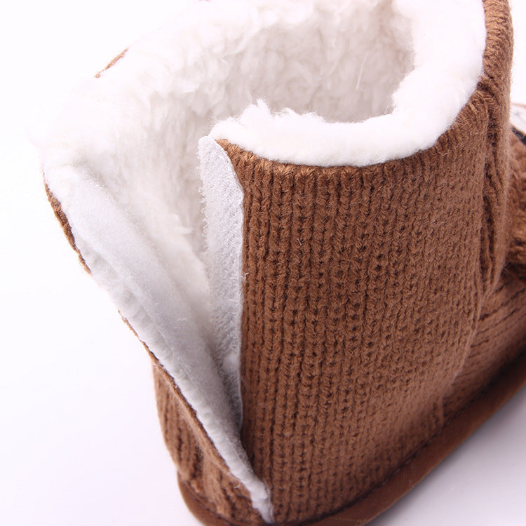Cozy Bear Knit Baby Shoes Autumn Winter - Toddler