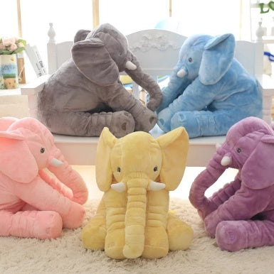 2-in-1 Elephant Plush Pillow – Cuddle Toy & Baby Sleep Support