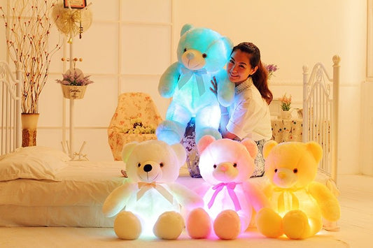 Viral LED Glowing Teddy Bear Plush – Colorful Light Up Stuffed Animal & Gift Pillow