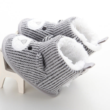 Cozy Bear Knit Baby Shoes Autumn Winter - Toddler