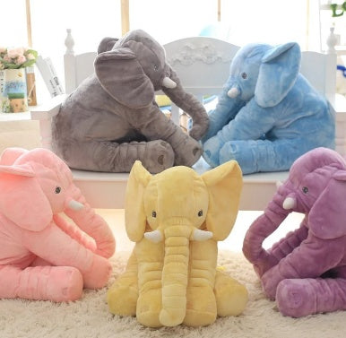 2-in-1 Elephant Plush Pillow – Cuddle Toy & Baby Sleep Support