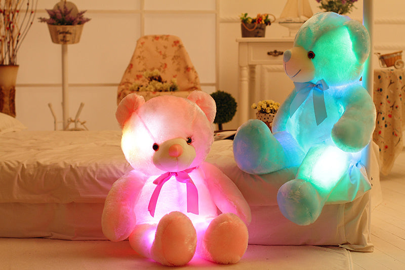 Viral LED Glowing Teddy Bear Plush – Colorful Light Up Stuffed Animal & Gift Pillow