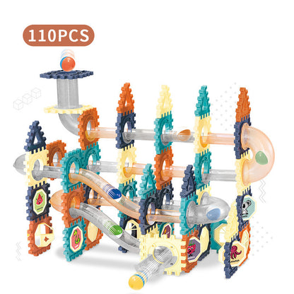 Transparent Color Window Pipe Building Blocks with Sliding Beads – Creative Assembly Set