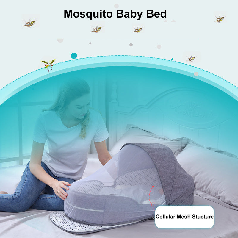 Portable Foldable Baby Crib Mummy Bag – Removable Travel Bassinet