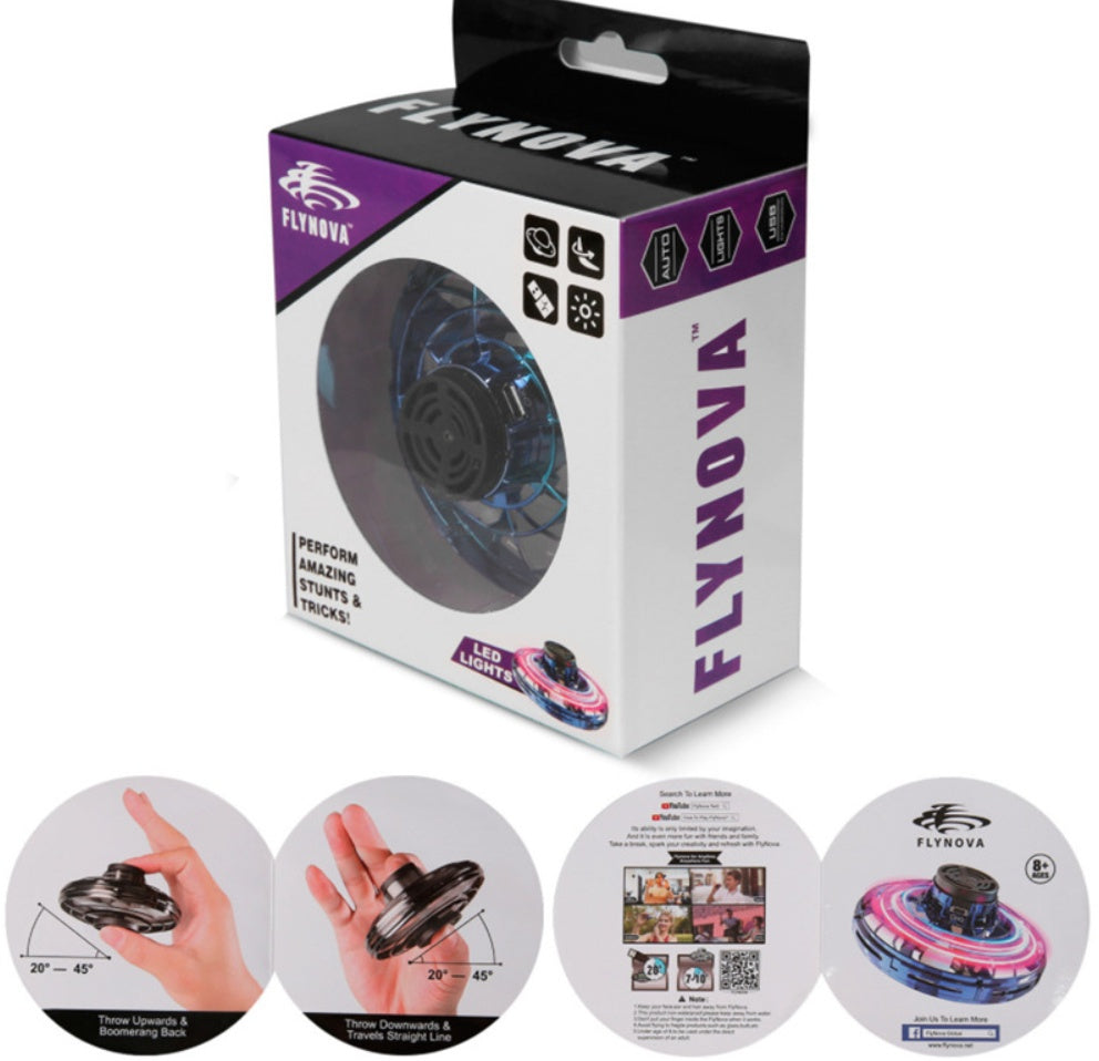 Mini Fingertip Gyro Interactive Toy Drone LED UFO Type