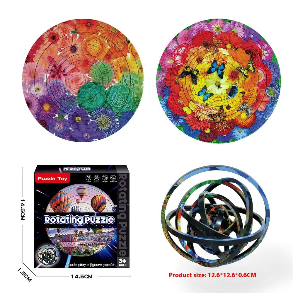 Rotating MindTwist 3D Puzzle – Dual-Sided Decompression Toy