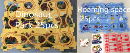 DIY Electric Railroad Puzzle Set – City Scene Construction Toy