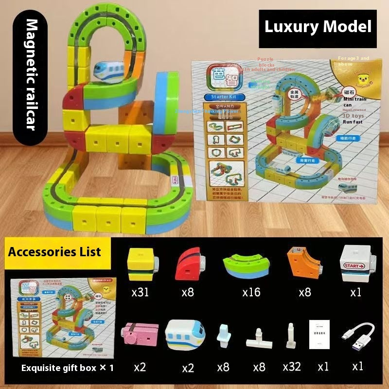 Children's Magnetic Rail Car Building Toys