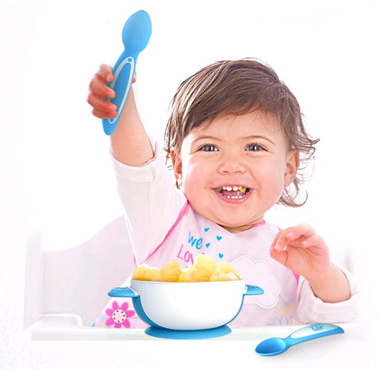 Baby Whale Tableware Set – Antibacterial Bowl with Fork and Spoon