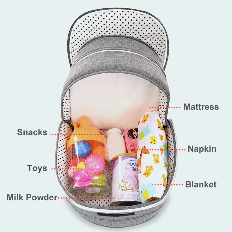 Portable Foldable Baby Crib Mummy Bag – Removable Travel Bassinet