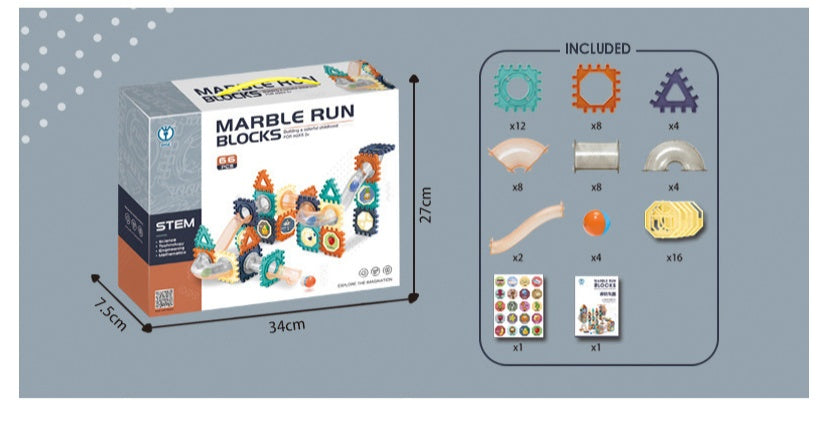 Transparent Color Window Pipe Building Blocks with Sliding Beads – Creative Assembly Set