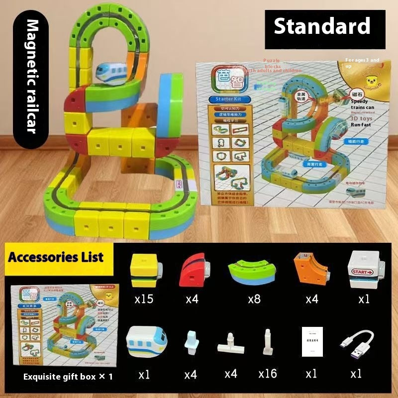 Children's Magnetic Rail Car Building Toys