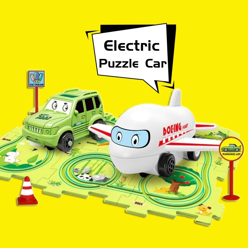 DIY Electric Railroad Puzzle Set – City Scene Construction Toy