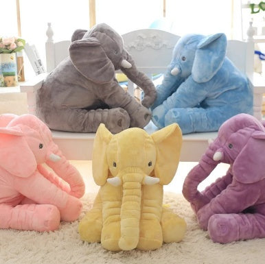 2-in-1 Elephant Plush Pillow – Cuddle Toy & Baby Sleep Support