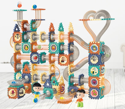 Transparent Color Window Pipe Building Blocks with Sliding Beads – Creative Assembly Set