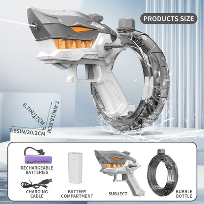 Shark Electric Water Gun – Fully Automatic High-Capacity Water Blaster for Kids