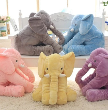 2-in-1 Elephant Plush Pillow – Cuddle Toy & Baby Sleep Support